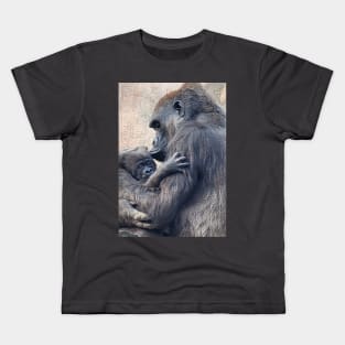 Western Lowland Gorilla and baby Kids T-Shirt